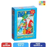 Пазл детский &laquo;Дедушка Мороз и Снегурочка&raquo;, 54 элемента