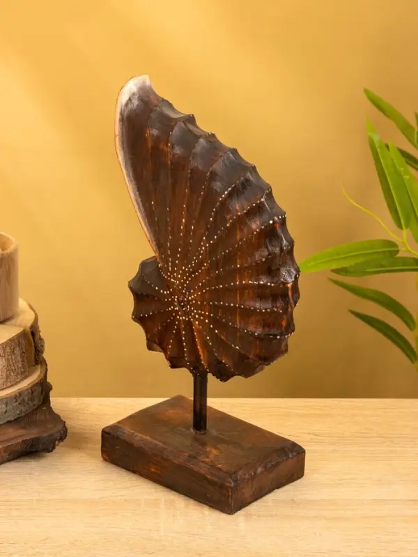 Набор сувенирный "Раковины" дерево (h - 35.30 и 25 см), цв. коричневый