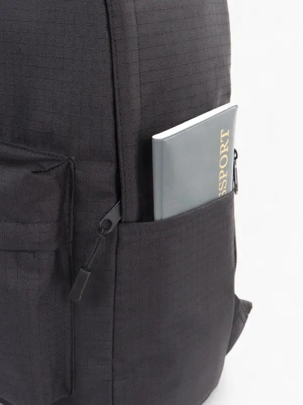 Рюкзак, 41*30*15 см, отд. на молнии, н/карман 2 бок/карм, отд/ноут, черный