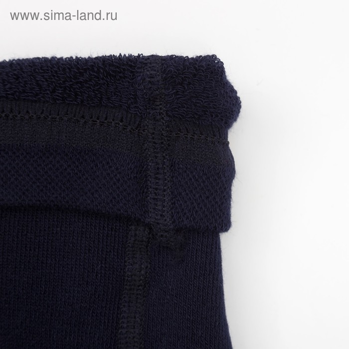 Колготки детские махровые, цвет тёмно-синий, рост 128-134 см