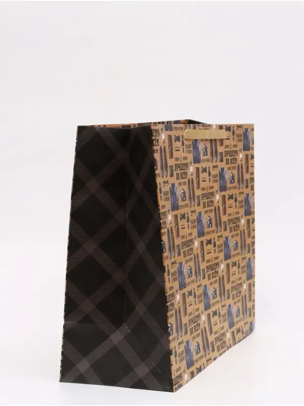 Пакет ламинированный &laquo;Мужской паттерн&raquo;, XL  49 &times; 40 &times; 19 см