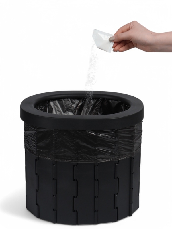 Туалет складной туристический Maclay, комплект: 15 мешков, 12 пакетов абсорбента