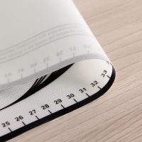 Коврик для выпечки и раскатки теста с разметкой, армированный, силикон, 59&times;38,5 см, белый