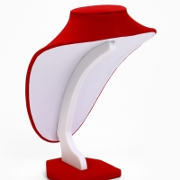 Бюст для украшений, 17,5&times;13&times;25 см, h=25 см, цвет красный