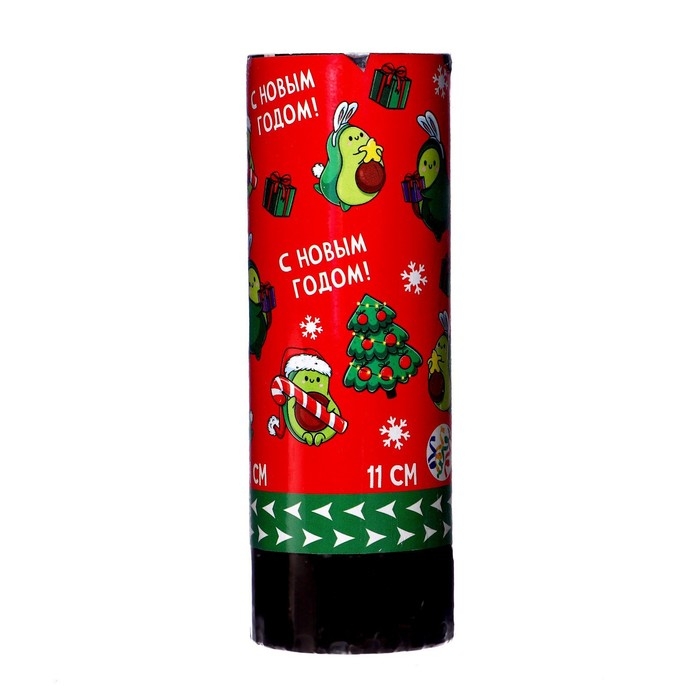 Хлопушка пружинная поворотная &laquo;С новым годом&raquo; авокадо 11 см
