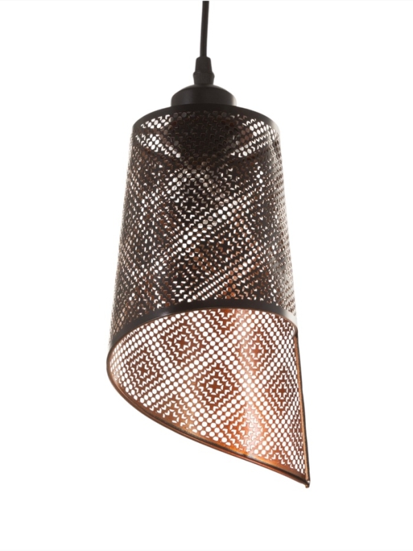 Светильник "Манчестер" (Узор) 1х40Вт Е27 черный 12,5х12,5х24+100см