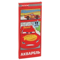 Акварель медовая &laquo;Тачки&raquo;, 12 цветов, в картонной коробке, без кисти