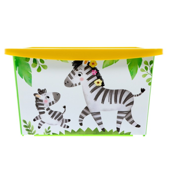 Ящик для игрушек, с крышкой, &laquo;Счастливое детство&raquo;, объём 30 л