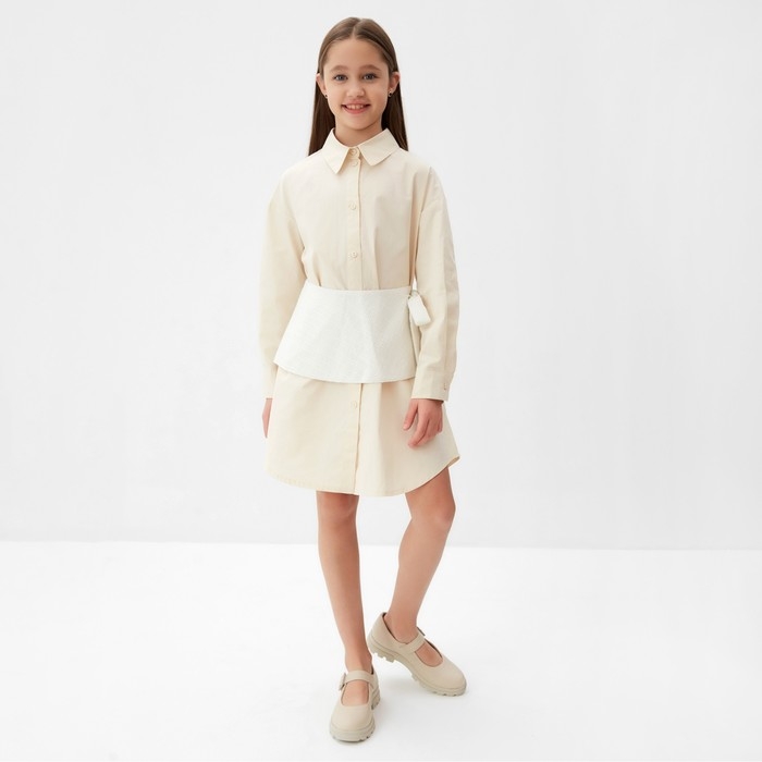 Юбка(баска) для девочки MINAKU: PartyDress, цвет белый, рост 152 см