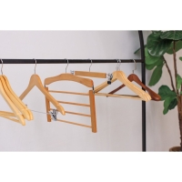 Плечики - вешалка для брюк и юбок LaDо́m Bois, 38,5&times;1,2&times;34,3 см, деревянная сорт А, многоуровневая, широкие плечики