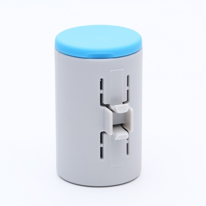 Рулетка DIIL, 8 м, до 50 кг, лента, прорезиненная ручка, голубая с серым