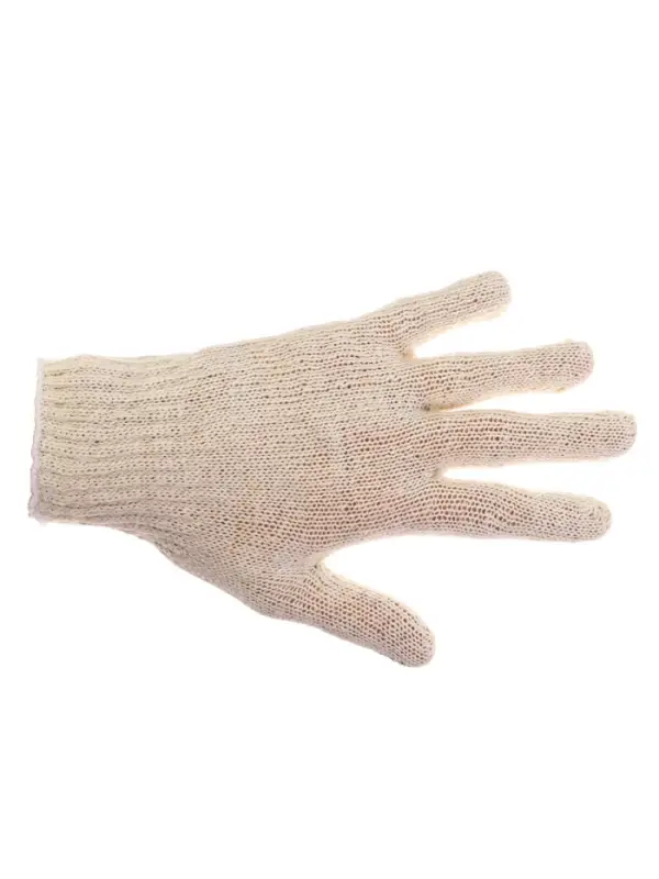 Перчатки рабочие, хб, вязка 7 класс, 3 нити, размер 9, с ПВХ точками, белые