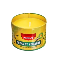 Антимоскитная свеча ARGUS, с маслом цитронеллы, банка с крышкой, 80 г