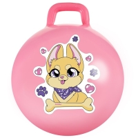 Мяч-прыгун с ручкой ZABIAKA «Корги», d=45 см, 380 г, цвет розовый Мяч-прыгун с ручкой ZABIAKA «Корги», d=45 см, 380 г, цвет розовый