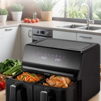 Аэрогриль электрический КТ-2265 2 поддона по 4,3 л 2700 Вт Аэрогриль электрический КТ-2265 2 поддона по 4,3 л 2700 Вт