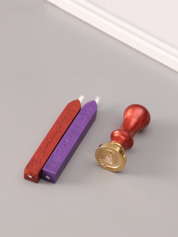 Сургучный набор "Сова на луне" печать, ручка, сургуч 12,5х10х3,6 см