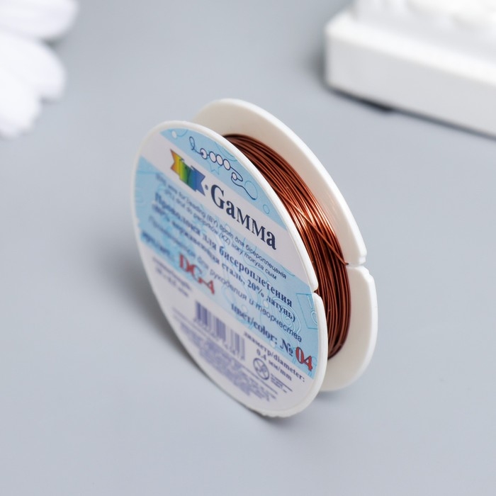Проволока для бисера  "Gamma" 0,4мм 10 м &plusmn; 0.5 м под медь