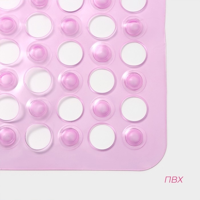 Коврик противоскользящий в ванну на присосках Доляна &laquo;Попурри&raquo;, 31&times;48 см, цвет МИКС