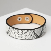Браслет кожа &laquo;Сафари&raquo; питон, цвет бело-чёрный, 22 см