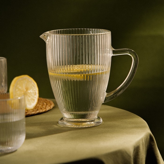 Кувшин для воды стеклянный SL Home «Модерн», 1,2 л, 19,5×13×18,5 см, цвет прозрачный Кувшин для воды стеклянный SL Home «Модерн», 1,2 л, 19,5×13×18,5 см, цвет прозрачный