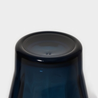 Стакан низкий стеклянный &laquo;Шетланд Скульптура&raquo;, 300 мл, цвет синий