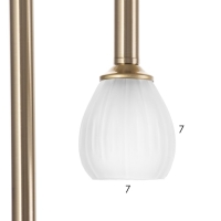 Светильник "Жаклин" 9х3Вт G4 бронза 30х30х180см