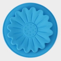 Форма для выпечки Доляна &laquo;Гербера&raquo;, силикон, d=23 см (внутр. d=19 см), цвет МИКС