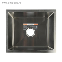 Мойка кухонная GERHANS K35043, врезная, 500х430х220 мм, с сифоном, глянцевая