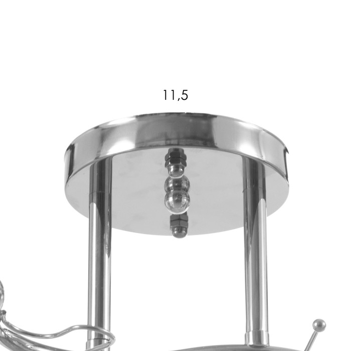 Люстра потолочная Люстра потолочная "Люкс" 2х40Вт Е27 Цвет: Серебро