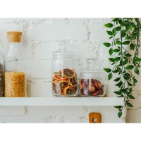 Банки для сыпучих продуктов Paşabah&ccedil;e Cesni, 1.1 л, набор 2 шт., стекло, прозрачные