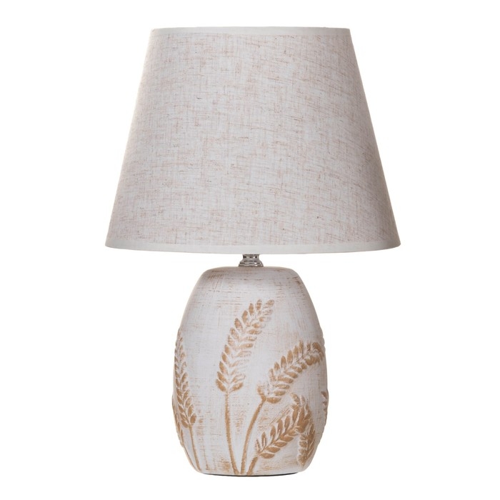 Настольная лампа Шервуд E14 40Вт бело-золотой 24х24х36 см RISALUX