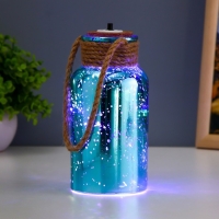 Ночник "Ласси" LED от батареек синий 8х8х17 см RISALUX Ночник "Ласси" LED от батареек синий 8х8х17 см RISALUX