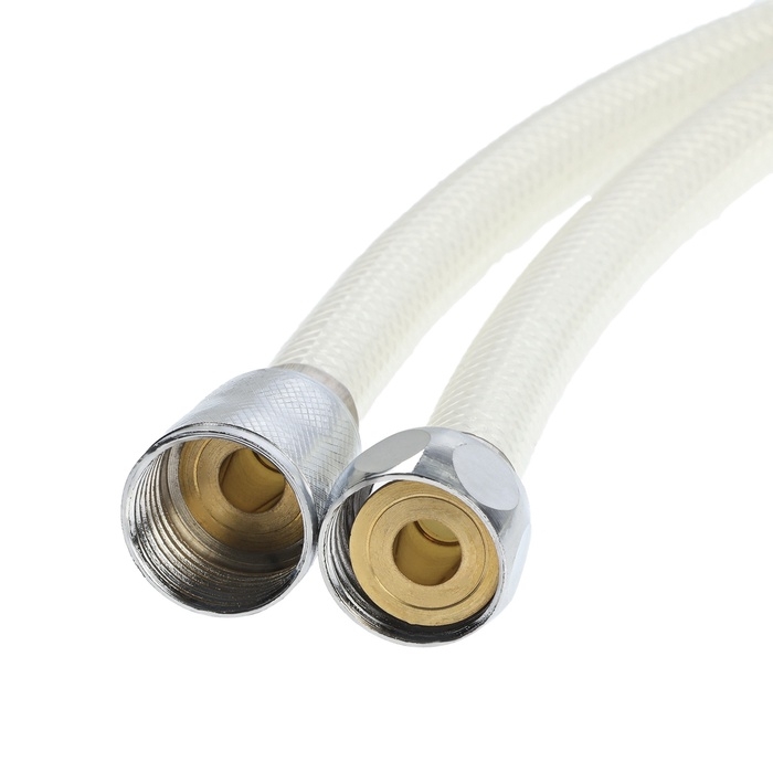 Душевой шланг ZEIN Z49PSW, 150 см, усиленный в оплетке, гайки цинк, втулка латунь, белый Душевой шланг ZEIN Z49PSW, 150 см, усиленный в оплетке, гайки цинк, втулка латунь, белый
