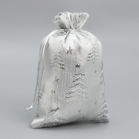 Мешочек подарочный парча &laquo;Новогодний лес&raquo;, 16 х 24 см, Новый год