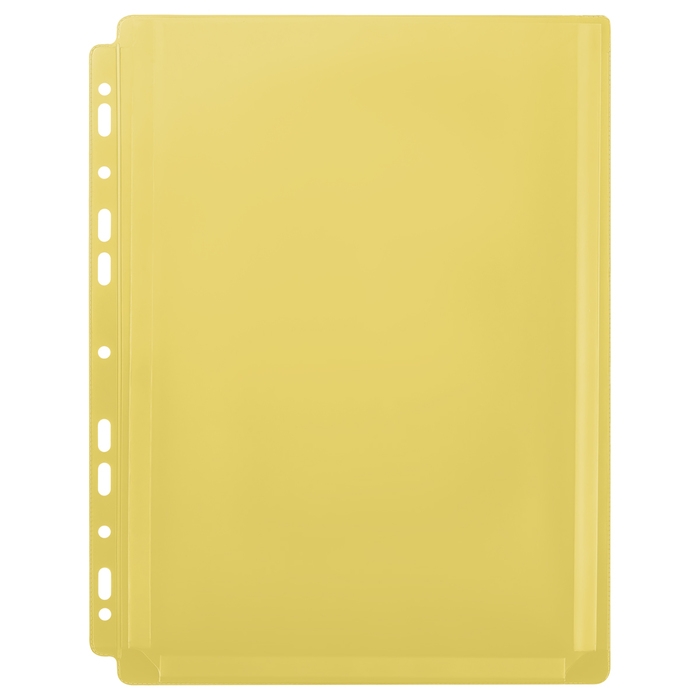 Файл-вкладыш А4,180 мкм, Calligrata TOP, ПВХ, с расширением, матовый, вертикальный, 5 штук, желтый лимон
