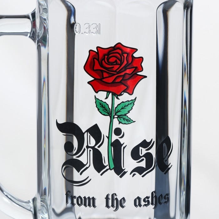 Кружка стеклянная для пива &laquo;Гамбург. Райз фром ашес&raquo;, 330 мл, рисунок МИКС