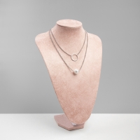 Бюст для украшений, 24&times;17&times;35 см, цвет розовый