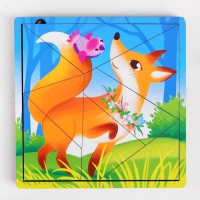 Пазл разрезной &laquo;Лесные животные&raquo;, 3 картинки в раме