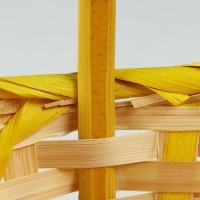 Набор корзин, 19х7,5х9,5/31 см, 22х9х11/34 см, 24х9х11,5/35 см, 3 шт, жёлтые, бамбук