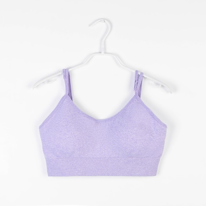 Топ женский спортивный меланж, цвет лаванда, SL Russian Brand, р-р L Топ женский спортивный меланж, цвет лаванда, SL Russian Brand, р-р L