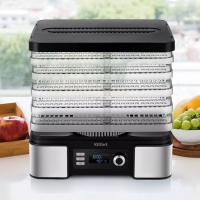 Сушилка для овощей и фруктов Kitfort КТ-1957, 450 Вт, 5 ярусов, таймер, серебристо-чёрная Сушилка для овощей и фруктов Kitfort КТ-1957, 450 Вт, 5 ярусов, таймер, серебристо-чёрная