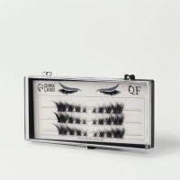 Ресницы накладные пучки СТРЕЛКА 12/14/16мм нейлон черный п/короб QF