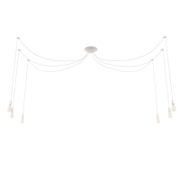 Светильник "Скин паук" 6хЕ27 40Вт белый 30х30х20-150см Светильник "Скин паук" 6хЕ27 40Вт белый 30х30х20-150см