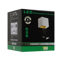 Светильник фасадный &laquo;Куб&raquo;, FSD-063, 6 Вт, 3000К, регулир. луч, IP65, 220 В, пластик, белый   1008423