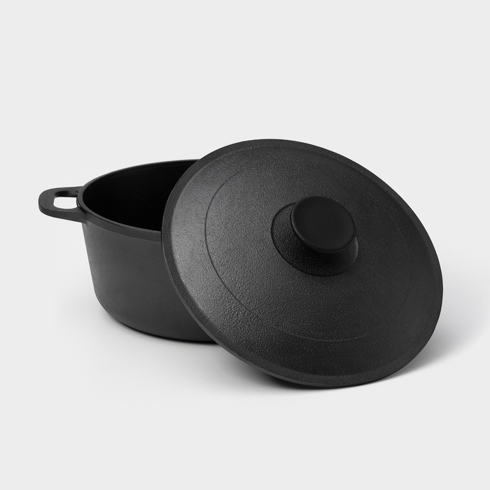 Кастрюля чугунная Wild Kitchen, 3 л, лопатка и губка в комплекте Кастрюля чугунная Wild Kitchen, 3 л, лопатка и губка в комплекте