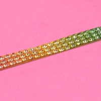 Стразы самоклеящиеся, d = 2 мм, ширина - 7 мм, 4,5 &plusmn; 0,5 м, цвет радуга