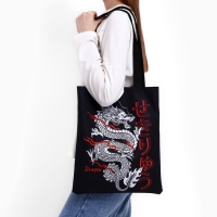 Шопер &laquo;Дракон&raquo; 35 х 0,5 х 40, отд без молнии, без подклада, чёрный