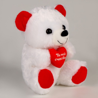 Мягкая игрушка &laquo;Ты моё счастье&raquo;, мишка,, 17 см., с сердечком, МИКС