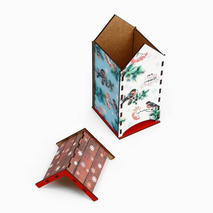 Подарочный новогодний набор: чайный домик и кружка &laquo;Новый год: С новым годом&raquo;