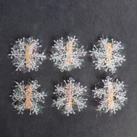 Прищепки для декора «Снежинки» белые, 6 шт. Прищепки для декора «Снежинки» белые, 6 шт.